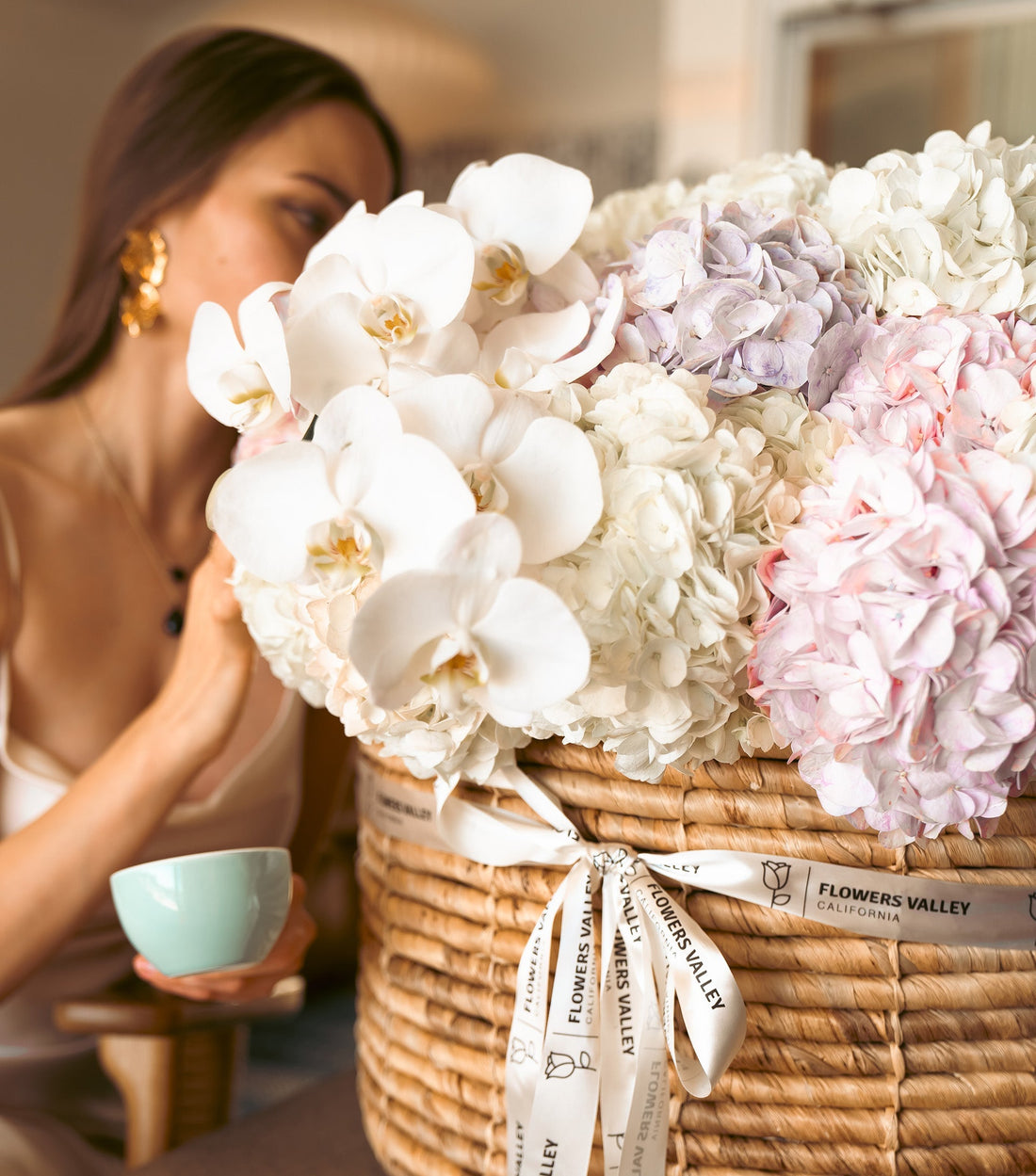 flowers in the basket