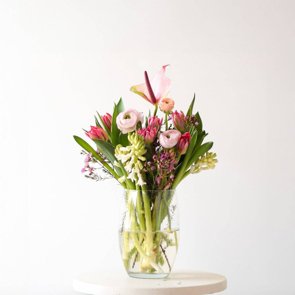 Flower Subscription - Deluxe; fresh flowers, medium size, free vase