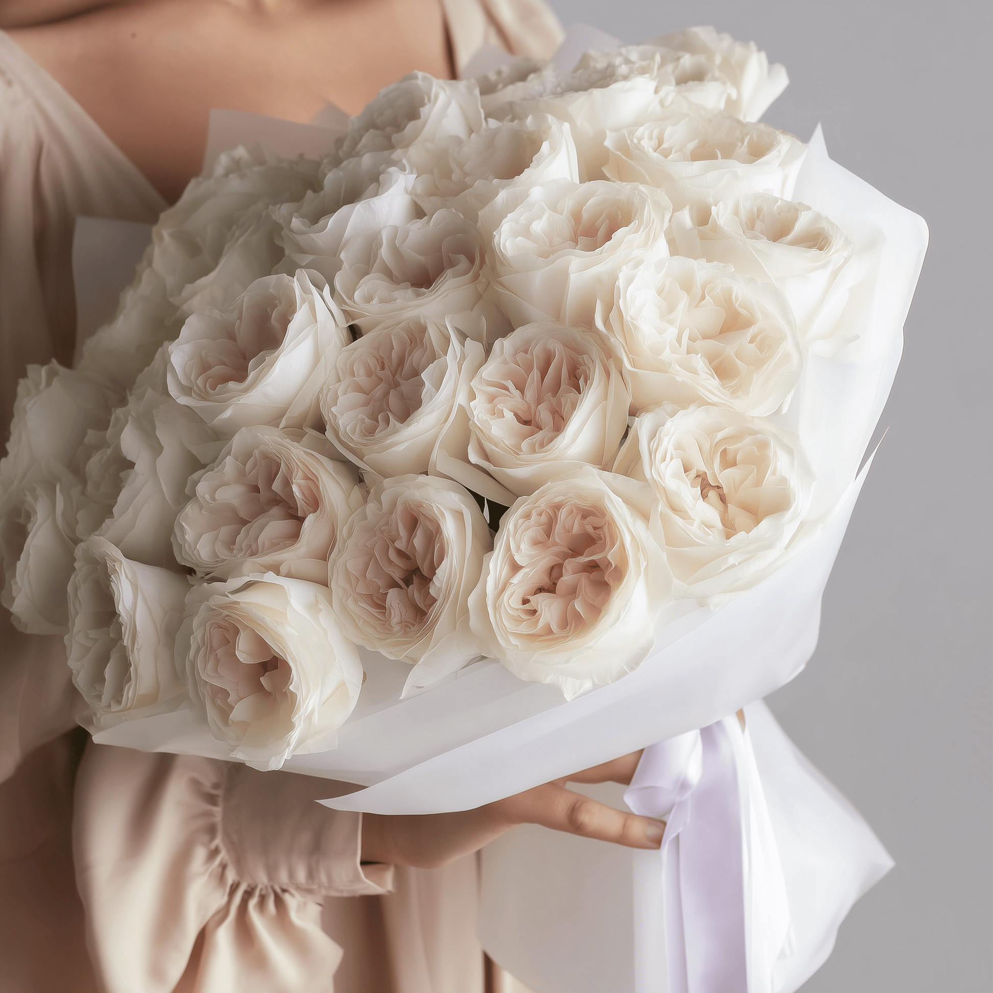 White roses "O'Hara" – Bouquet - Flowers Valley Shop